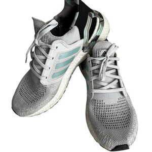 Adidas Gray and Teal Running Shoes